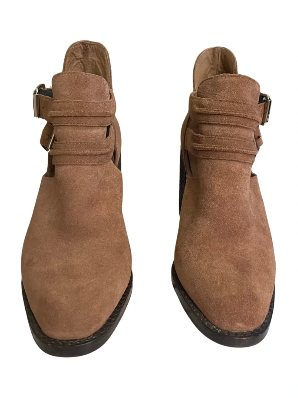 Jeffrey Campbell ROY CROFT Suede Ankle Boot in Camel